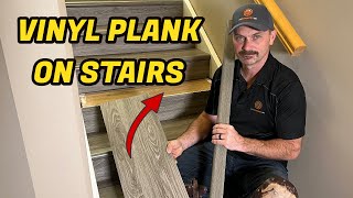 How To Install Vinyl Plank Flooring On Stairs [upl. by Notyap]