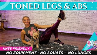 30 MIN  TONED LEGS amp ABS  NO Squats  No Lunges  No Equipment [upl. by Acisseg]