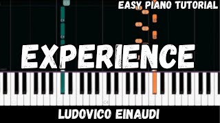 Ludovico Einaudi  Experience Easy Piano Tutorial [upl. by Daugherty]