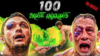 100 Most Brutal Knockouts Youll Ever See  Crazy MMA Bare Knuckle amp Kickboxing Knockouts [upl. by Sharman]