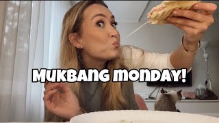 MUKBANG MONDAY Focaccia su kumpiu ir sūriu [upl. by Ahsotal]