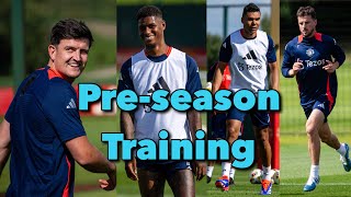 Manchester United PreSeason 202425 Day 2  Amad Diallo Casemiro Rashford Mason Mount Maguire [upl. by Aulea]