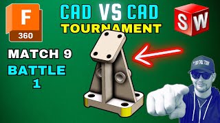 3D CAD esports  TOURNAMENT HIGHLIGHT  Match 9 Fusion360 VS SOLIDWORKS GreatNate08 VS RicardoJean [upl. by Nahsor]