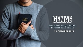 Gemas 29 Oktober 2024  Gerakan Membaca Seluruh Isi Alkitab dalam Setahun [upl. by Nomelc]