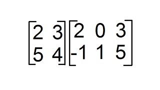 Multiplicación de Matrices de orden 2x2 y 2x3 Producto de Matrices [upl. by Etnauq135]