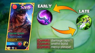 LAPULAPU NEW ONEHIT BUILD🔥 NEW BROKEN FIRST ITEM FOR EARLY AND LATE GAME DAMAGE HACK [upl. by Swerdna]