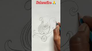 Beautiful Peacock 🦚 🦚 🦚 Drawing  Easy Peacock Drawing  Shorts video 2024 [upl. by Pinter843]