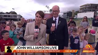 John Williamson  Waltzing Matilda Anzac day 2022 Live on Sunrise [upl. by Vaasta]