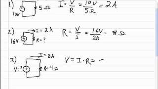 4 Circuit  Ohms law problems [upl. by Lieberman37]