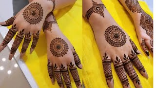 Holi Special Gol Tikki Mehndi Design  Arabic Flower Mehendi Design  Easy Bridal Mehndi Design [upl. by Quinlan]