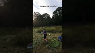 7 year old practicing for disc golf tournament at Beastway [upl. by Gnouhk921]