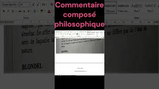 commentaire de texte philosophie méthodologie [upl. by Eednarb]