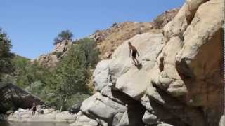 Cliff Jumping at quotDevils Punchbowlquot Cedar Creek Falls [upl. by Uht]