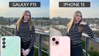 Samsung Galaxy F15 5G Vs iPhone 15 Camera Test Comparison [upl. by Melburn]