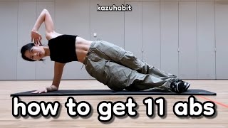 kazuhas COMPLETE 7 minute ab workout [upl. by Joash]