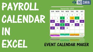 Payroll Calendar using Event Calendar Maker Excel Template [upl. by Grath]