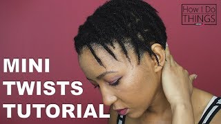 HOW TO DO MINI TWISTS ON NATURAL 4c HAIR  GIVEAWAY  STEP BY STEP TUTORIAL  KopanoTheBlog [upl. by Eelegna]