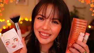 ASMR Giving You a Fall Makeup Look🧣🍁🍂layered sounds pampering positive [upl. by Karim]