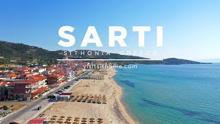 Sarti  Sithonia Halkidiki Greece 🇬🇷  visitsithoniacom  Drone 4K [upl. by Naejamron]