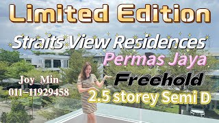 【Jb property 新山房地产】 Straits View Residences  Permas Jaya Limited edition 富人区 稀有单位 [upl. by Alraep]