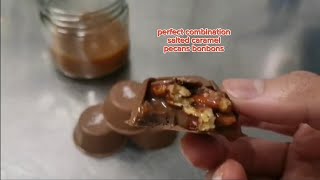 How to make Salted Pecan Milk Chocolate Bonbons Perfect Combination recipe chocolate chocolatier [upl. by Isle]