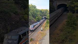 Amtrak Exits Garrison Tunnel P32ACDM 707 Leads [upl. by Rratsal409]