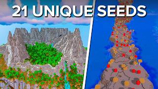 21 UNIQUE Seeds in Minecraft 121 [upl. by Nallac445]