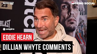 Eddie Hearn REACTS To Dillian Whyte Loyalty Comments [upl. by Mikiso657]