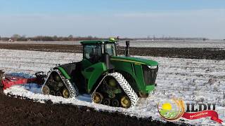 John Deere 9520 RX amp 8360 RT winter ploughing [upl. by Mcnally]