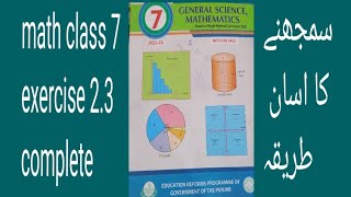 math class 7  exercise 23 complete [upl. by Ayian]