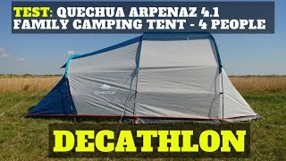 Test of QUECHUA ARPENAZ FAMILY 41 camping tent  4 people  DECATHLON [upl. by Nero]