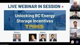 TROES  Highlights from BC Hydro’s Energy Storage Incentive Program Webinar [upl. by Cassius]