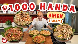 ₱1000 PANG HANDA  PANSIT BIHON 3 WAYS  Chef RV [upl. by Dnumde671]