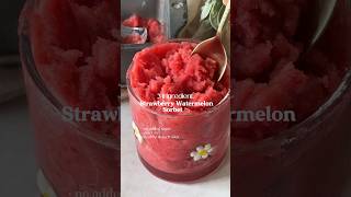 3 Ingredient Watermelon Sorbet 🍉 no added sugar dietitian dessert Link to recipe in comments 🖤 [upl. by Aguayo]