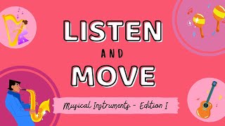 Listen and Move  Musical Instruments Edition 1  Dance Break  Brain Break [upl. by Yruama]