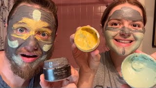 Ulluxe Facial Mask Set  Vitamin C Turmeric Clay Mask Dead Sea Mud and Salicylic Acid Mask Review [upl. by Gnihc]