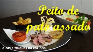 receita de peito pato assado com batata  canal chantilly com chocolate [upl. by Xela]