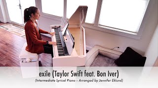 Exile Taylor Swift feat Bon Iver Lyrical Piano Solo for Intermediates Arr by Jennifer Eklund [upl. by Nabalas]