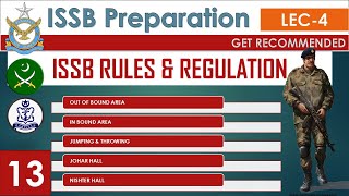 PART 13ISSB lecture 4 Important rules and regulation ISSB PAF Army ISSB Navy ISSB [upl. by Lerim]