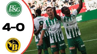 St Gallen Vs Young Boys 40 All Goals Results Extended Highlights [upl. by Imoin]