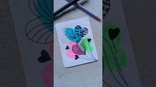 Esay arts💜️💙🩷🩶shorts satisfying easy art drawing video artandcraft [upl. by Handel]