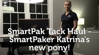 SmartPak Tack Haul  SmartPaker Katrinas new pony [upl. by Ardnazxela]