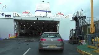 Driving On Board Brittany Ferries MV Armorique 29680 Roscoff Brittany France 6th November 2023 [upl. by Chick]