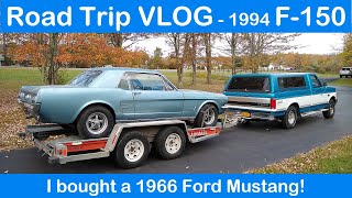 Road Trip VLOG  F150 amp UHaul Auto Transport  66 Ford Mustang [upl. by Crofton]