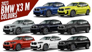 2023 BMW X3 M  All Color Options  Images  AUTOBICS [upl. by Neleb]