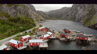 Beautiful Lofoten Norway Travel Drone 4K with Mercedes Sprinter camperx [upl. by Ocirne]