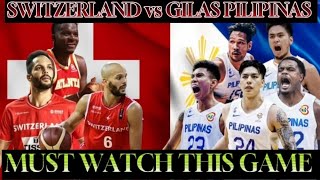 GILAS PILIPINAS vs SWITZERLAND Sotto butata Ang swiss Brownlee shocking BuzzerBeater [upl. by Nelak]