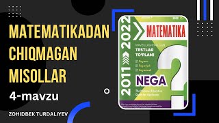 Matematikadan chiqmagan misollar 4mavzu [upl. by Lenneuq]