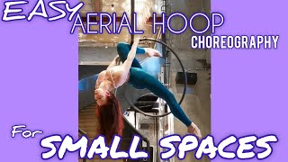 Easy AERIAL HOOP CHOREOGRAPHY for SMALL SPACES Lyra tutorial [upl. by Zilber81]