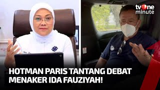 Kisruh Dana JHT Hotman Paris Tantang Menaker Ida Fauziyah Debat Terbuka  tvOne Minute [upl. by Paza289]